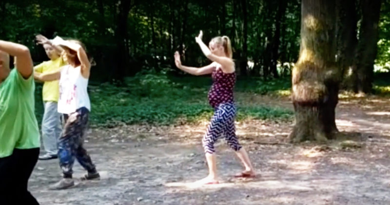Woman Documents Her Tai Chi Practice During Pregnancy